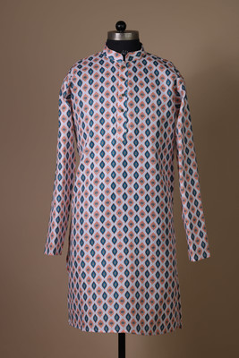 FOXDX Men Printed A-line Kurta(Multicolor)