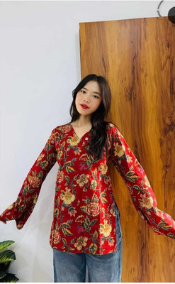 AQUA COLLECTIONN Women Printed A-line Kurta(Multicolor)