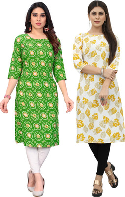 MARIDI FASHION Women Printed Straight Kurta(Multicolor)