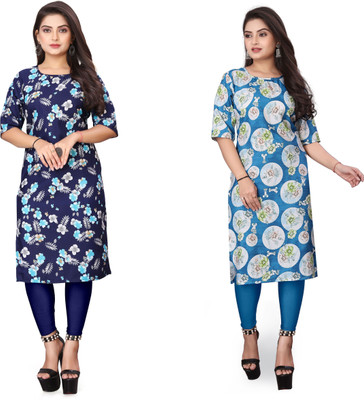 DB COLLECTION Women Printed Straight Kurta(Multicolor)