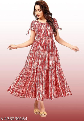FabRay Anarkali Gown(Red)