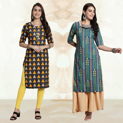 Moda Rapido Women Printed A-line Kurta(Multicolor)
