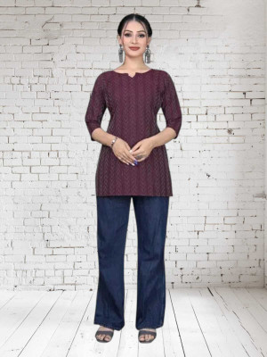 Texpa Fashionqw Women Solid A-line Kurta(Maroon)