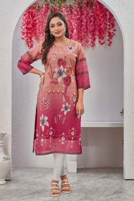AADINATH TEX CREATIONS Women Printed A-line Kurta(Multicolor)