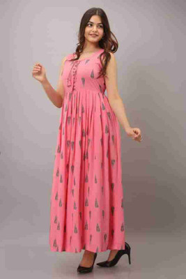 Shyam Creation Anarkali Gown(Pink)