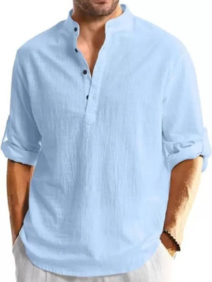 Springberry Men Solid Straight Kurta(Gold)