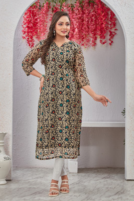 AADINATH TEX CREATIONS Women Printed A-line Kurta(Multicolor)