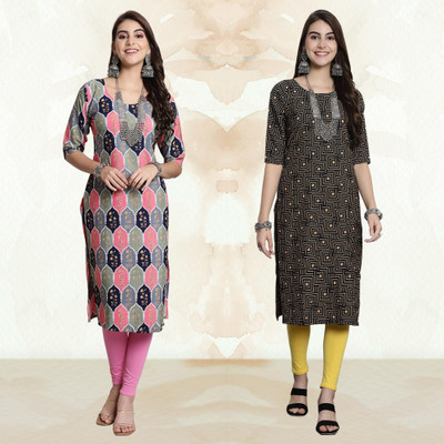 Moda Rapido Women Printed A-line Kurta(Multicolor)