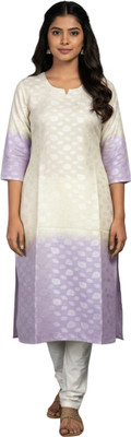 VISISTA Women Self Design Straight Kurta(Purple)