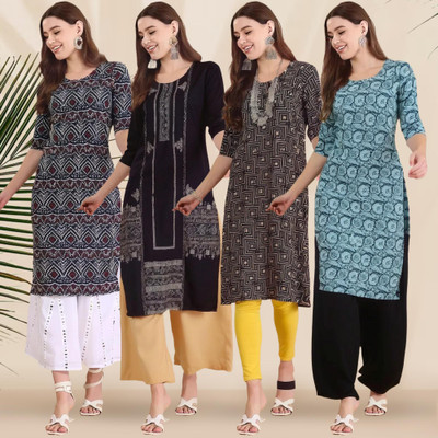 EthnicBasket Women Printed A-line Kurta(Multicolor)