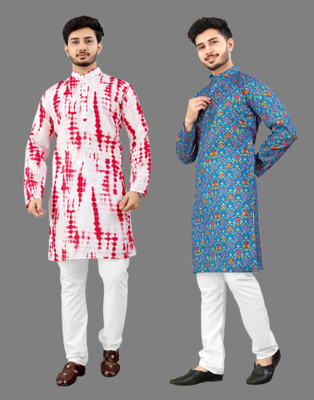 DHASU TRENDZ Men Printed Straight Kurta(Multicolor)