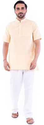 DESHBANDHU DBK Men Solid Straight Kurta(Beige)