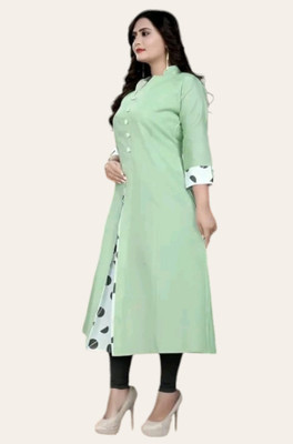 Suhani Fashion Women Solid A-line Kurta(Green)