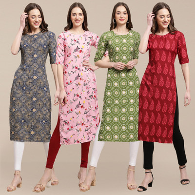 EthnicBasket Women Printed A-line Kurta(Multicolor)