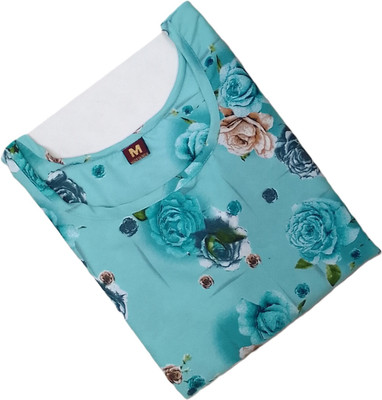 Vishwa Collection Mall Women Printed A-line Kurta(Blue)