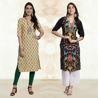 Moda Rapido Women Printed A-line Kurta(Multicolor)