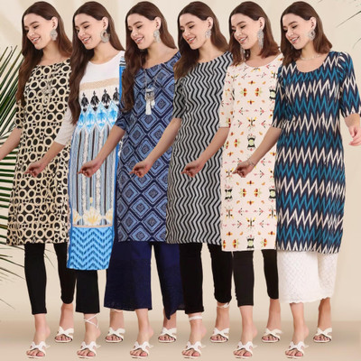 EthnicBasket Women Printed A-line Kurta(Multicolor)