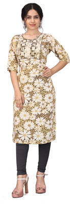 Kiaa Fashion Women Floral Print A-line Kurta(Multicolor)