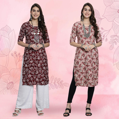 EthnicBasket Women Woven Design A-line Kurta(Multicolor)