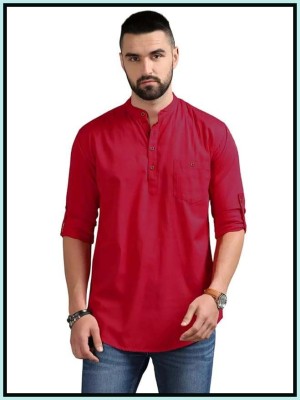 Veslix Men Self Design Straight Kurta(Multicolor)