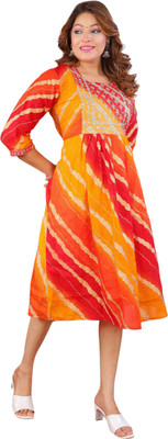 Parth Fashion Women Printed Anarkali Kurta(Multicolor)