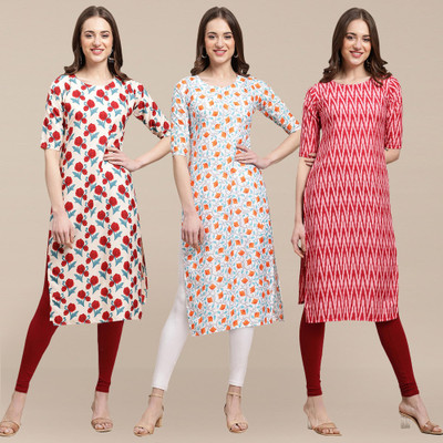 EthnicBasket Women Printed A-line Kurta(Multicolor)