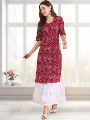 SZN Women Printed A-line Kurta(Multicolor)