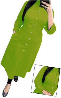 Maaa Meladi CreationS Women Solid Anarkali Kurta(Multicolor)