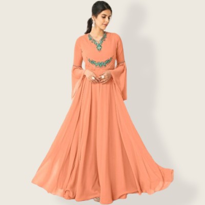 MISTY ENTERRPRISE Anarkali Gown(Orange)