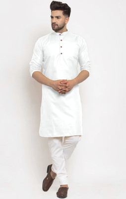 TIPTOP TRENDZ Men Solid Straight Kurta(White)