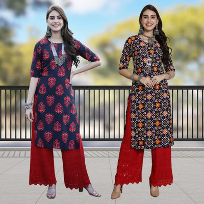 Moda Rapido Women Printed A-line Kurta(Multicolor)