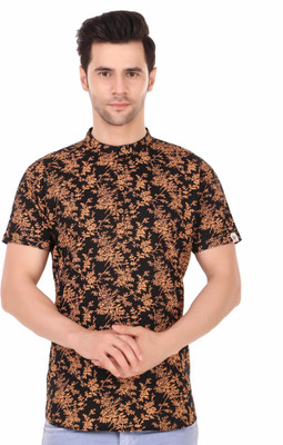 MADE IN THE SHADE Men Printed Straight Kurta(Gold)