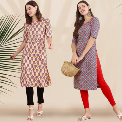 EthnicBasket Women Printed A-line Kurta(Multicolor)