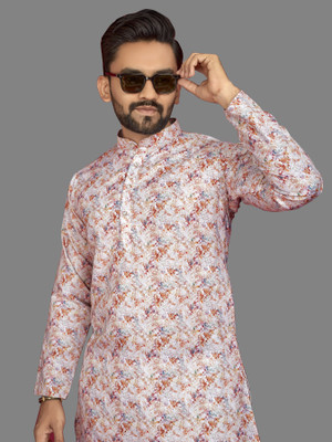 CELLUX Men Printed Straight Kurta(Multicolor)