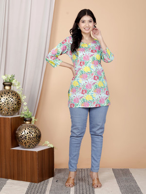NEXTWEAR Women Printed A-line Kurta(Multicolor)