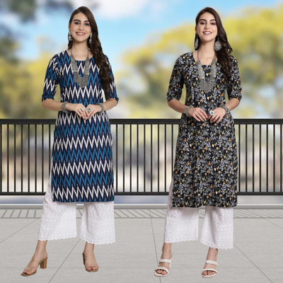 Moda Rapido Women Printed A-line Kurta(Multicolor)
