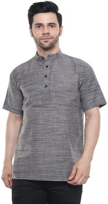 Aaryavar Men Printed Straight Kurta(Yellow)