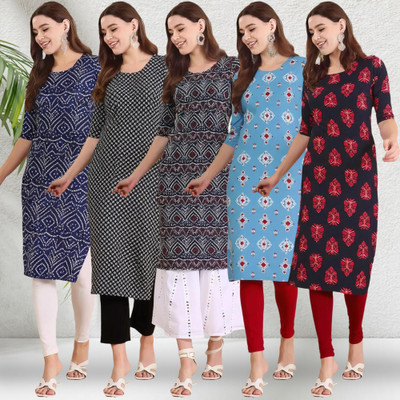 EthnicBasket Women Printed A-line Kurta(Multicolor)