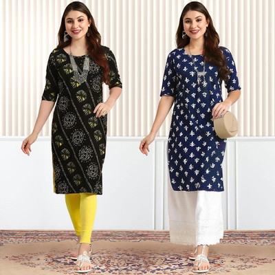 EthnicBasket Women Printed A-line Kurta(Multicolor)