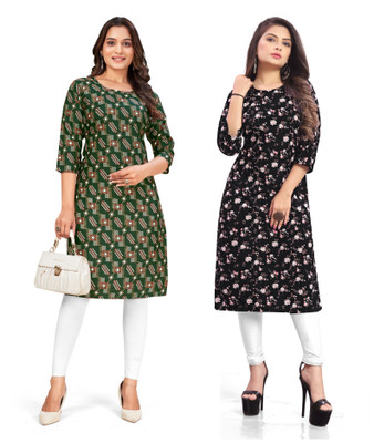 rajni rayon Women Printed A-line Kurta(Multicolor)