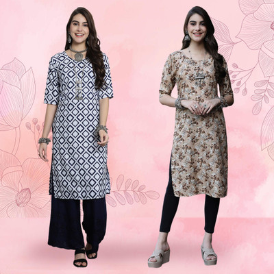EthnicBasket Women Printed A-line Kurta(Multicolor)