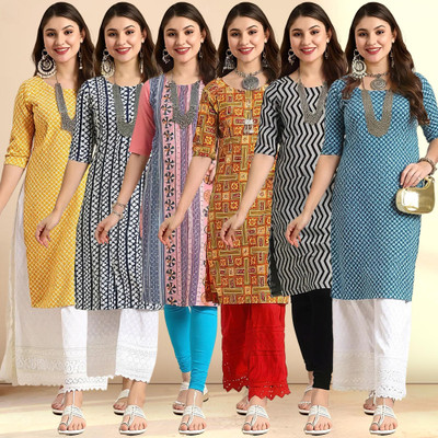 1 Stop Fashion Women Printed A-line Kurta(Multicolor)
