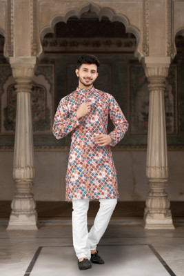 DHASU TRENDZ Men Kurta Pyjama Set