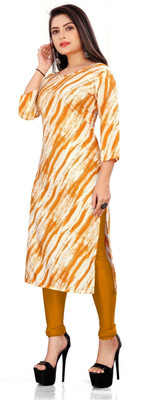 HouseOfCommon Women Printed A-line Kurta(Yellow)