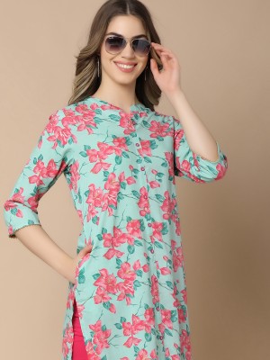 UNLIMITED Women Printed A-line Kurta(Green)