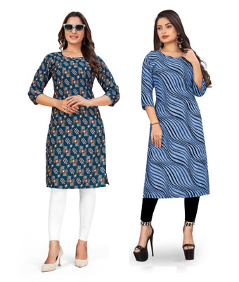 dharmanandan creation Women Printed A-line Kurta(Multicolor)