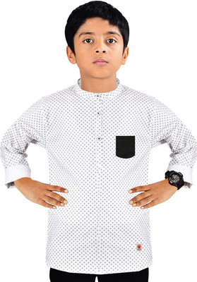 MADE IN THE SHADE Boys Self Design Straight Kurta(Multicolor)