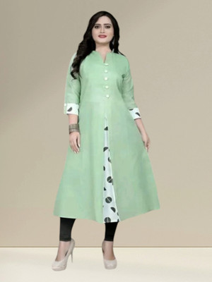 Db Fashion Grt Women Printed Anarkali Kurta(Green)