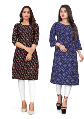 SAIKRUPA FASHION Women Self Design A-line Kurta(Multicolor)