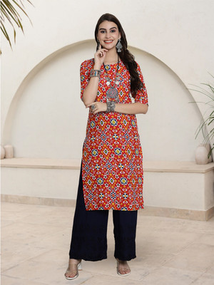 EthnicBasket Women Printed A-line Kurta(Multicolor)